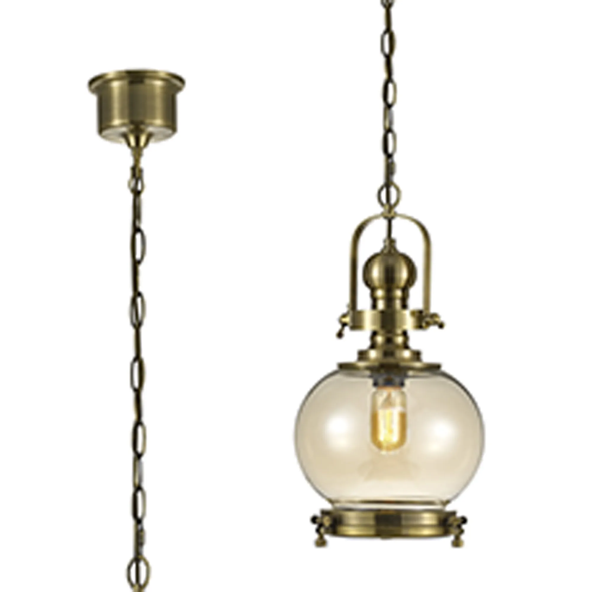 IL31596  Riley Glass Pendant 1 Light